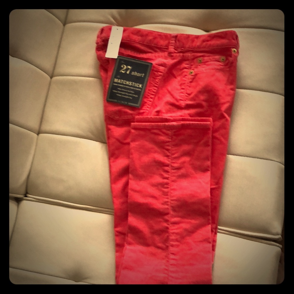 NWT J Crew Matchstick Corduroy pants